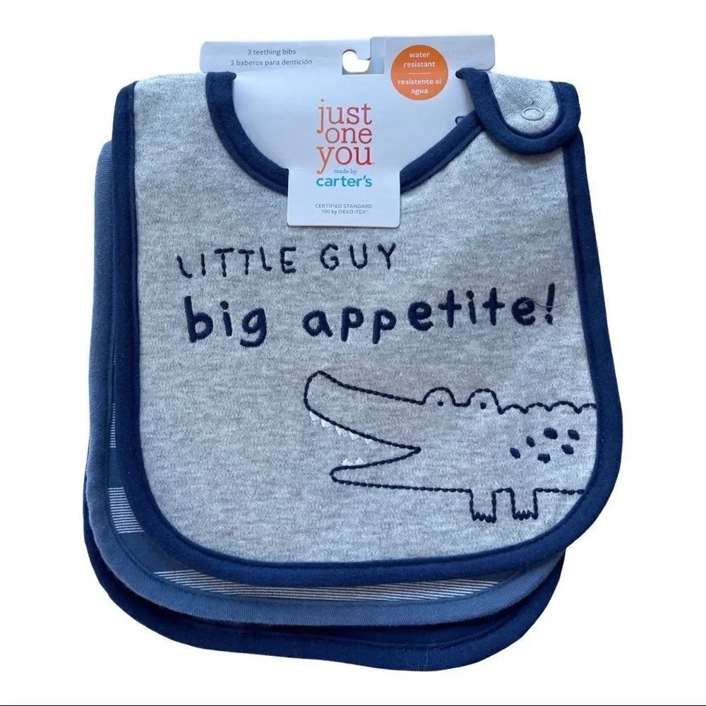 Baby Boys' 3pk Alligator Bib - Just One You® made by Carter’s • NWT